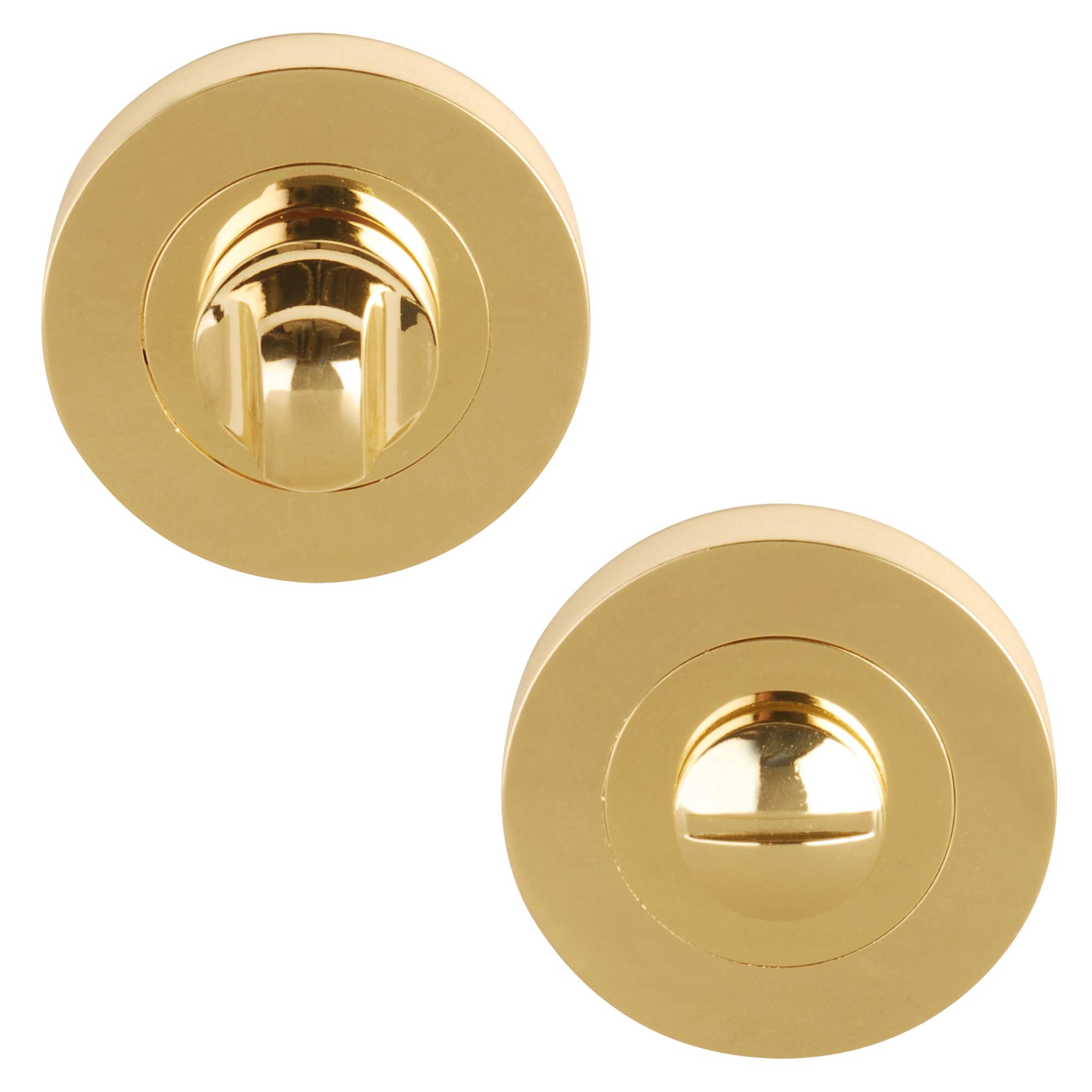 Excel Architectural DH3617 Round Bathroom Turn & Release, Polished Brass