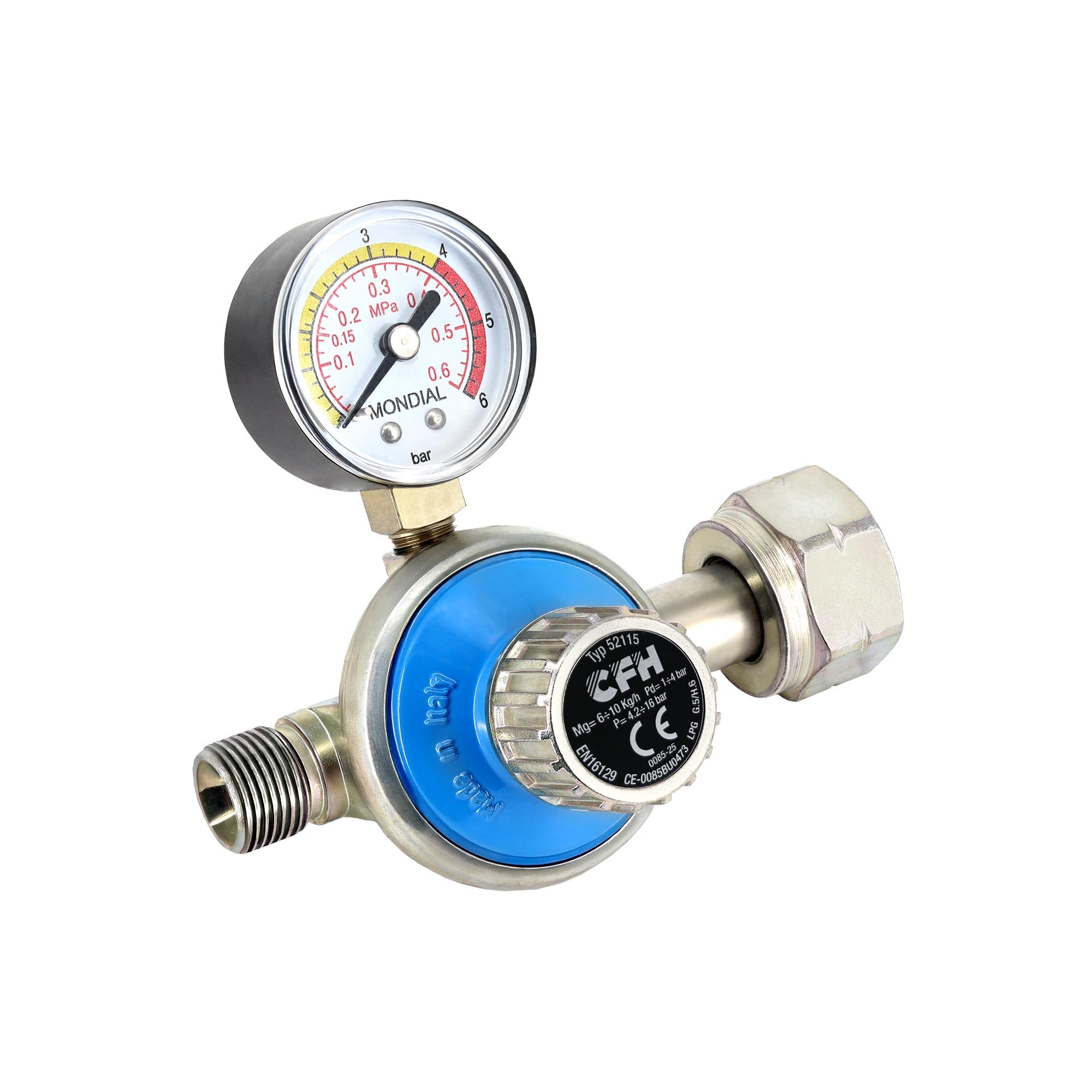 CFH Propane regulator with pressure gauge 1-4 bar/DR 115, 52115