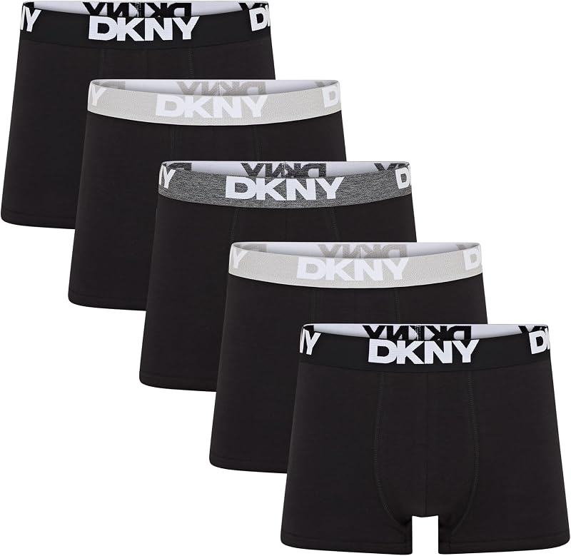 Portland Mens Boxers Shorts Multipack | Pack of 5 Cotton Boxers for Men | Soft Breathable Trunks, Premium Cotton Fabric | Mens Underwear Trunks | Ideal Gifts for Him, Black, XL
