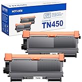 2-Pack TN450 Toner Cartridge Compatible Replacement for TN450 TN 450 TN-450 TN420 Work with HL-2270DW HL-2240DW MFC-7860DW DC