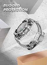 SUPCASE Unicorn Beetle Pro Rugged Case for 46mm Galaxy Watch 4 Frost Black view 3