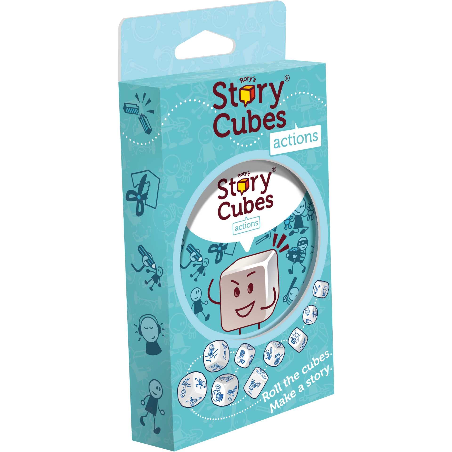 Zygomatic | Rory's Story Cubes Eco Blister Action | Dice Game | Ages 6+ | 1-12 Players | 20+ Minutes Playing Time, Multicolor, (ASMRSC302)