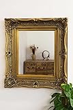Fabulous GOLD Victorian Antique Style Overmantle / Wall Mirror with Deep Ornate Frame and complete with Premium Quality Pilkington's Glass - Overall Size: 28 inches x 32 inches (71cm x 81cm)