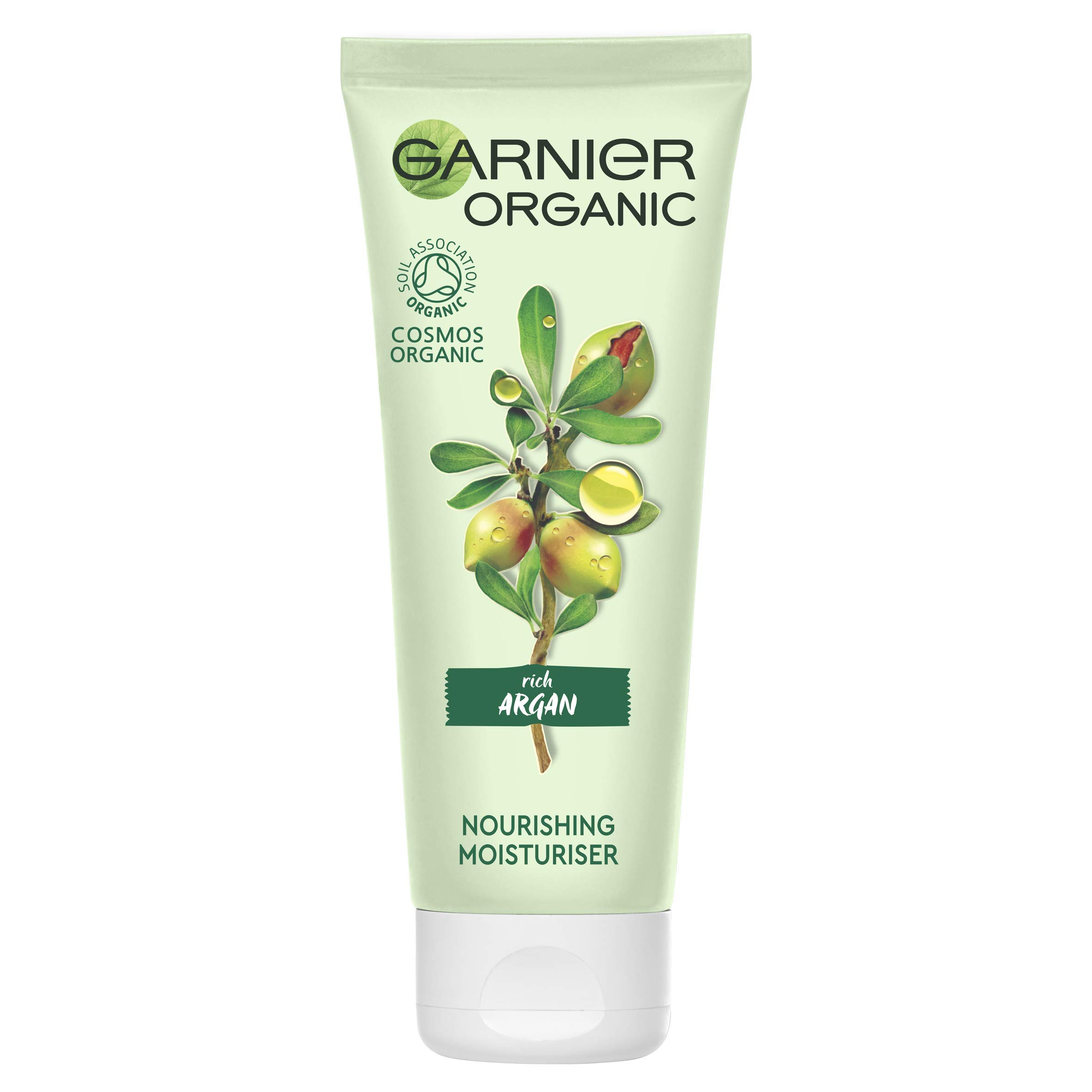 SkinActive Face Garnier Organic Argan Nourishing Daily Face Moisturiser Day Cream for Dry and Sensitive Skin, Aloe Vera,s 50 ml