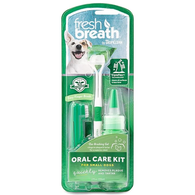 title=Tropiclean Fresh Breath Oral Care Kit per cani, piccolo