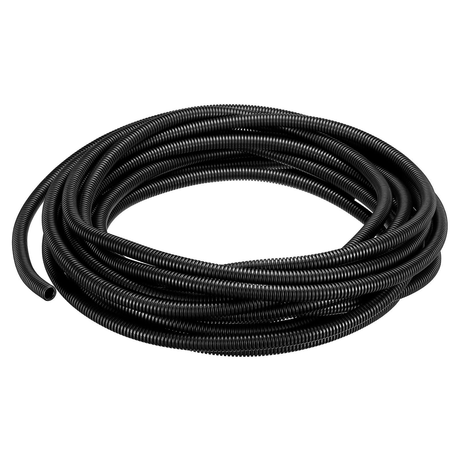DMiotech 12mmx9mmx10m PP Non-Split Corrugated Tubing Indoor Outdoor Cord Management for Wrap Tidy Office Garden