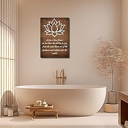 LZIMU Lotus Flower Canvas Wall Art Inspirational