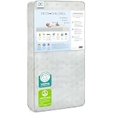 Delta Children Twinkle Galaxy Dual Sided Crib and Toddler Mattress - Premium Sustainably Sourced Fiber Core - Waterproof - GREENGUARD Gold Certified (Non-Toxic) - 7 Year Warranty - Made in USA