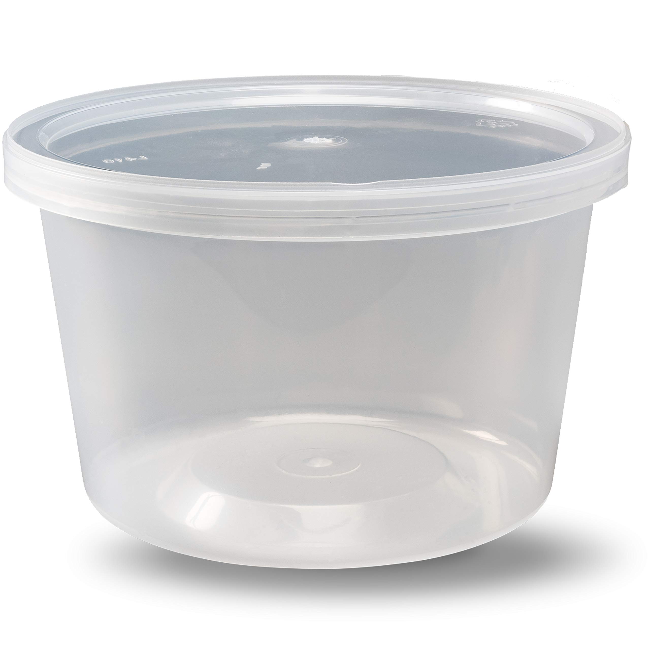 Deli Containers with Lids, 16 oz. Leakproof Pack of 40 Plastic