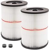 2 Pack - Cartridge Filter for Craftsman 9-17816 17816 Vacuum Filter General Purpose Wet Dry Air Filter Wet Dry Vac fit 5 Gallon and Larger Vacuum Cleaner