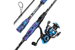 Sougayilang Fishing Rod and Reel Combo, Stainless Steel Guides Fishing Pole with Spinning Reel Combo for Bass Fishing