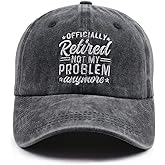 Nxizivmk Officially Retired Hat for Women Men, Funny Adjustable Cotton Embroidery Retirement Baseball Cap