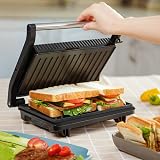 Aigostar Sandwich Toaster Panini Press 180° Open 800W Stainless Steel view 2
