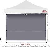 MasterCanopy Instant Gazebo Sidewall Panel 3x3M Water & UV Resistant Gray view 4