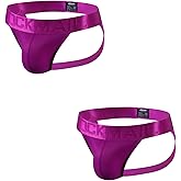 JOCKMAIL Mens Jock strap Underwear Athletic Supporter Performance Jockstrap Elastic 2 Pack