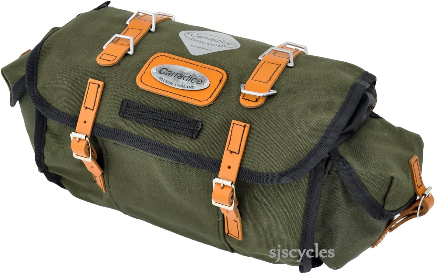 Carradice Barley saddlebag Green with Honey Straps Amazon.co.uk