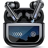 Wireless Earbuds Bluetooth Headphones, Ear Buds with Touch Screen, ANC ENC Noise Cancelling Transparency Mode, 40H Stereo Deep Bass, IPX7 Waterproof, Clear Calls, 5 EQ for iOS Android (Black)
