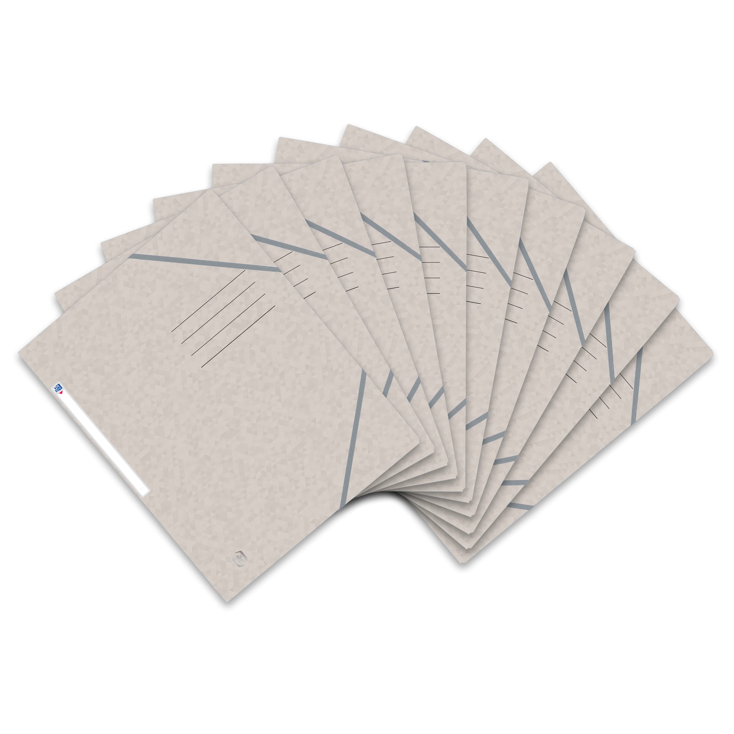 Oxford A4 Corner Folder - Cardboard - Beige - Pack of 10