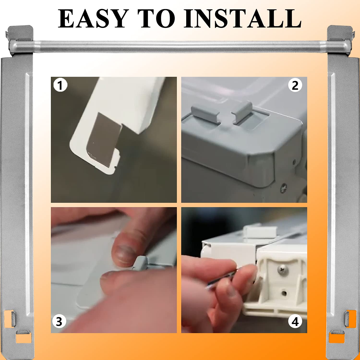 KSTK1 27-inch Laundry Stacking Kit Replacement for LG Washer & Dryer - Solid Metal with Chrome Coated