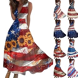 CHRATLHI Fourth of July Dresses for Women American