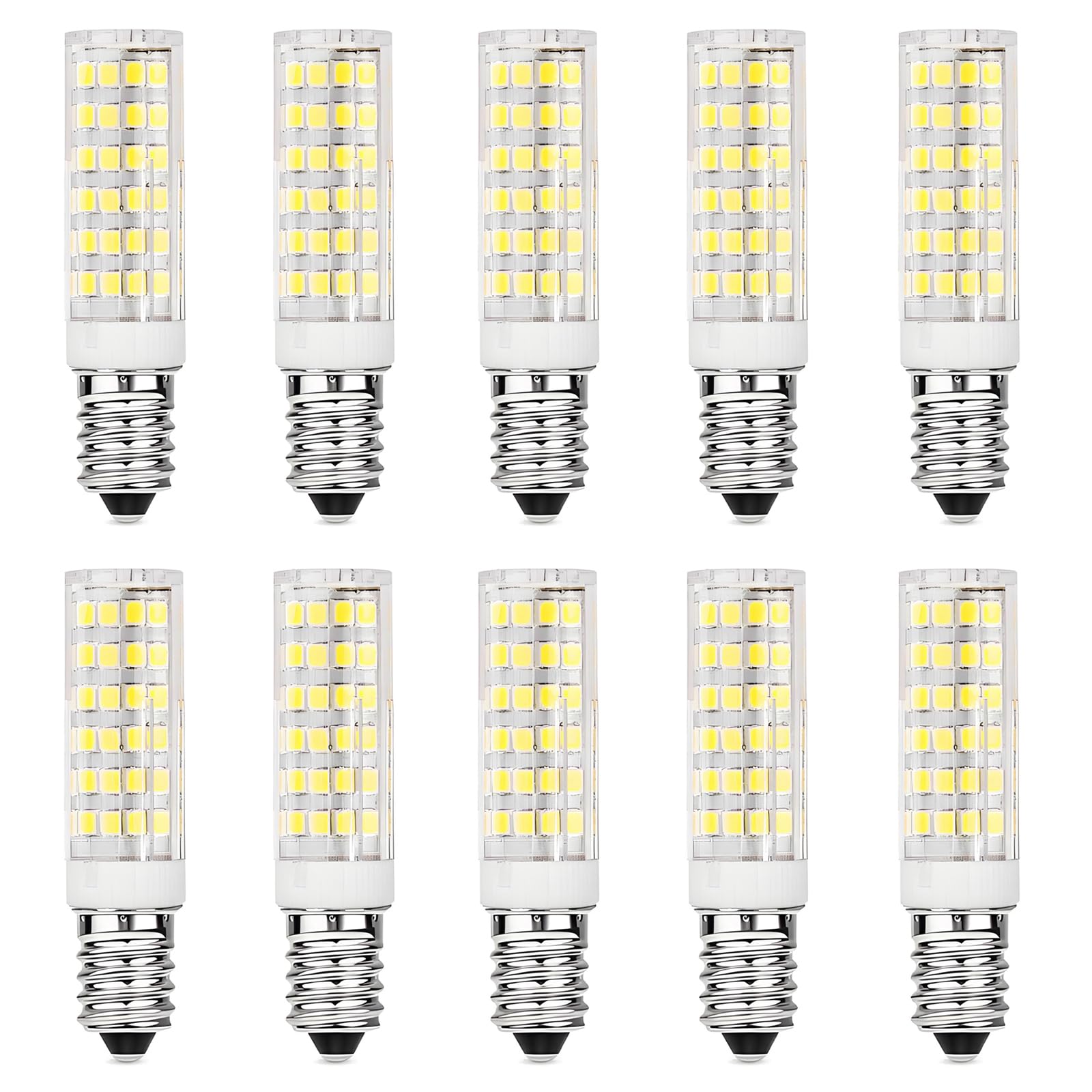 HUAMu E14 LED Bulb Cooker Hood, E14 LED Light Bulbs 7W Equivalent to 70W Halogen, 6000K Cold White, 700lm No Flicker No Dimmable, AC 220-240V,10 Packs