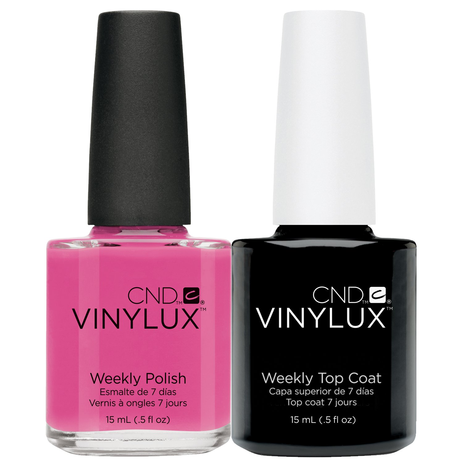 CND Vinylux Hot Pop Pink Plus Top Coat Nail Polish 50 g
