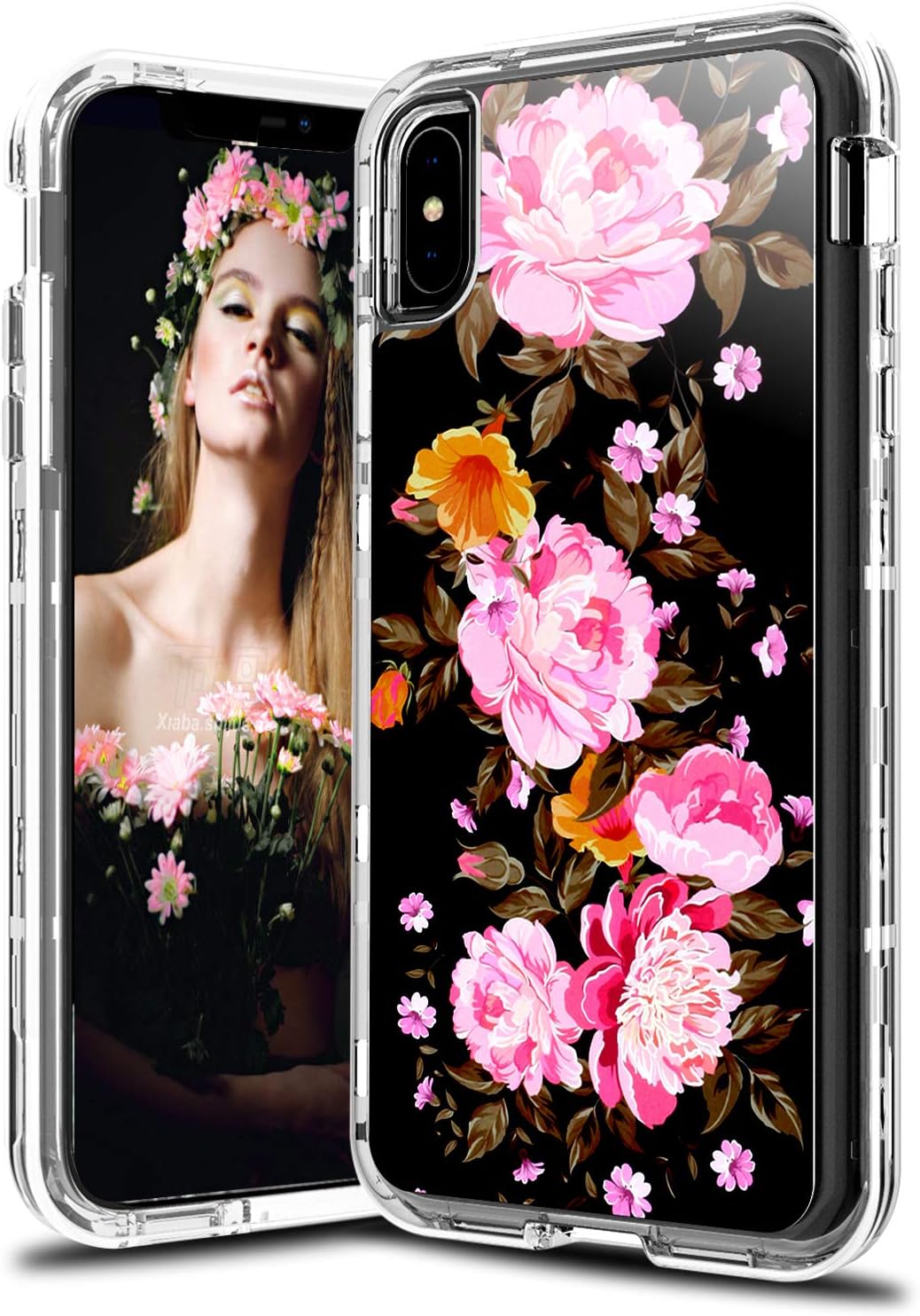 Leptech Flower Pattern Series Designed for iPhone XR Case 6.1 inches (Multi-Colored)
