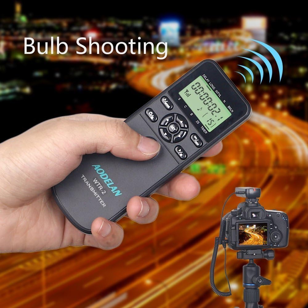 Wireless Timer Shutter Release Remote Control with Intervalometer for