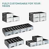 Navaris 4 Large Interlocking Plastic Storage Drawers Small Parts Organiser view 5