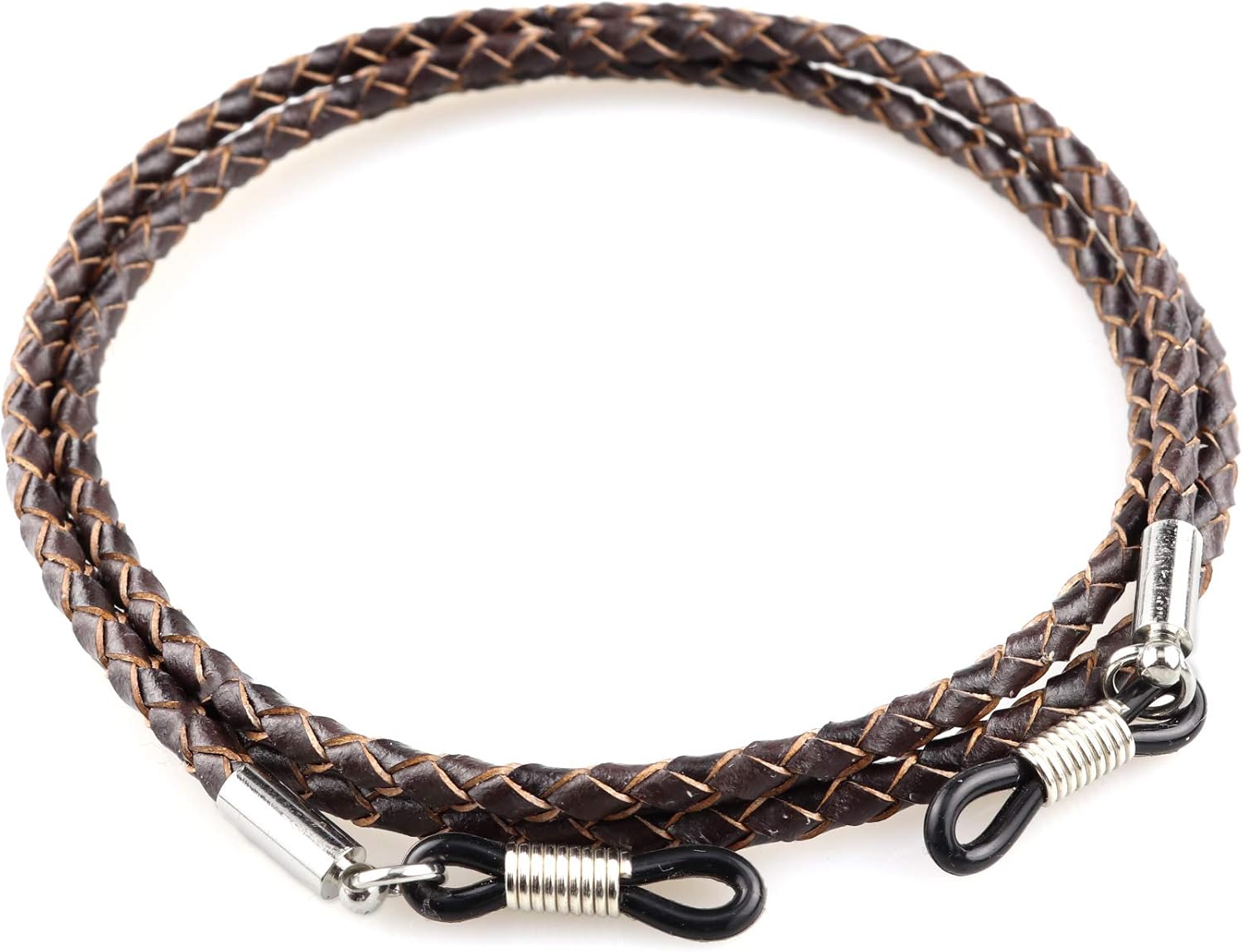 100 Real Leather Brown Handmade Spectacles Glasses Lanyard Cord BigaMart