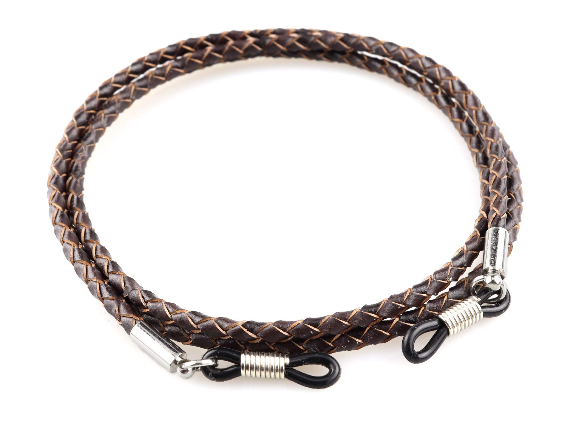 VITO 100% Real Leather Brown Handmade Spectacles Glasses Lanyard Cord