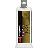 3M Scotch-Weld Epoxy Adhesive DP105, Clear, 48.5 mL Duo-Pak, 1 Each | Two-Part Epoxy Adhesive, Flexible, Fast-Setting
