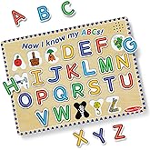 Melissa &amp; Doug Wooden Alphabet Sound Puzzle - Wooden Puzzle with Sound Effects (26 pcs) - FSC Certified