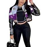 VOIKERDR Leather Jacket Women Zipper Moto Biker Short Leather Jacket Women Bomber Jacket Women Faux Leather Jacket