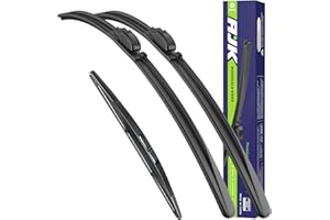 AJK Front Windshield Wiper for Jeep Wrangler 2018 2019 2020 2021 2022 2023 2024, Original Equipment Back Window Wipers Blades