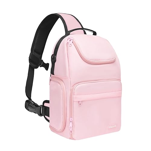 MOSISO Camera Sling Bag, DSLR/SLR/Mirrorless Camera Case Crossbody  Photography Backpack with Tripod Holder&Removable Modular Inserts&PU Handle 
