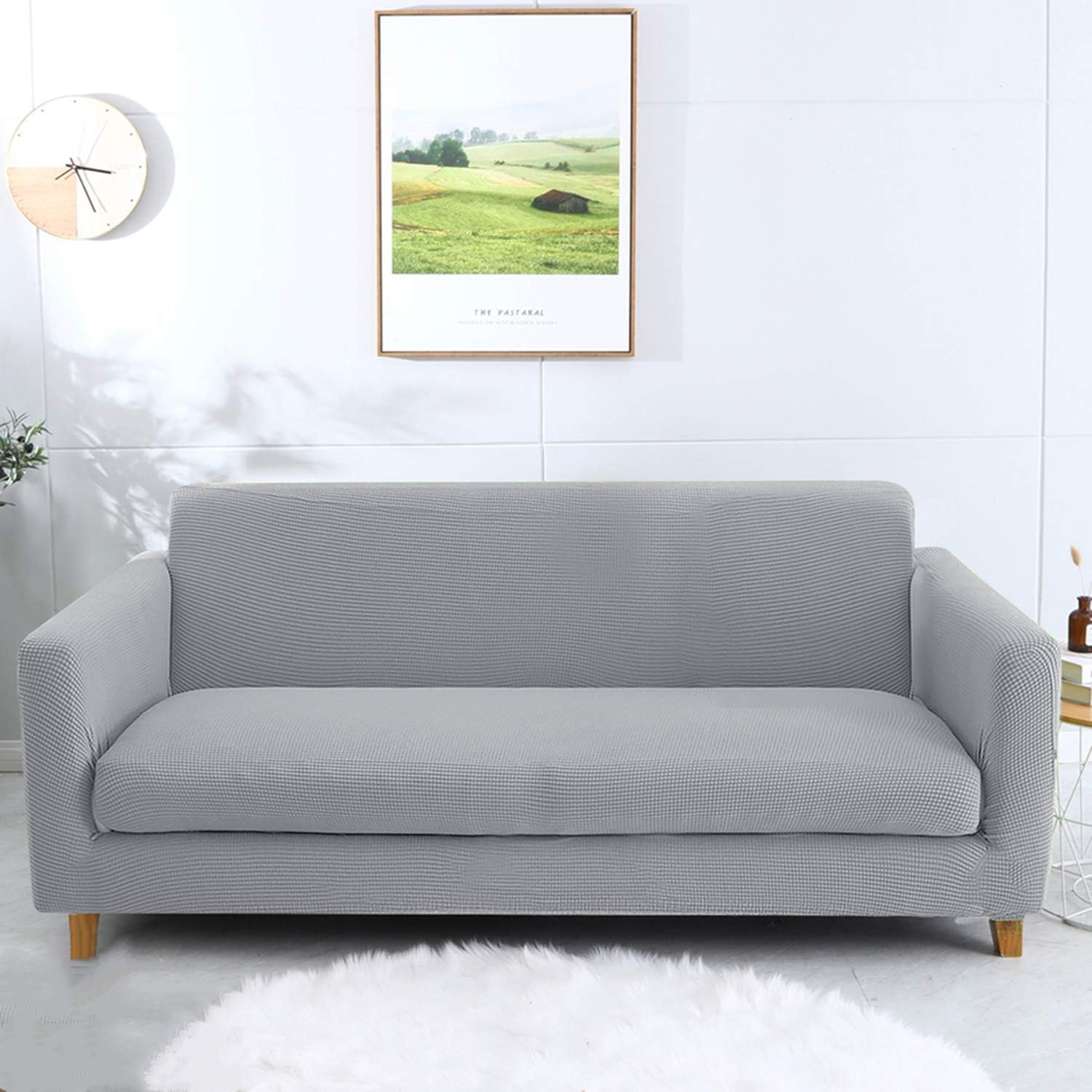 2 Places Beige Femor Housse De Canape En Tissu Polyester 130 170cm Protecteur De Coussin Lisse Couverture De Canape Decorative Couvre Canape Elastique Et Extensible Ameublement Et Decoration Decoration De La Maison Rodschinson Com