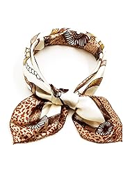 uxcell Women Small Square Scarf Scarves Leopard