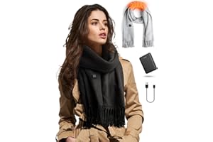 Eventek Heated Scarf for Men/Women with 5500mAh Battery, 3 Temperature Settings Battery Operated Heater for Winter
