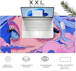Nasdalgias Anime Girl Loving Eye Desk Mat Desk Mat