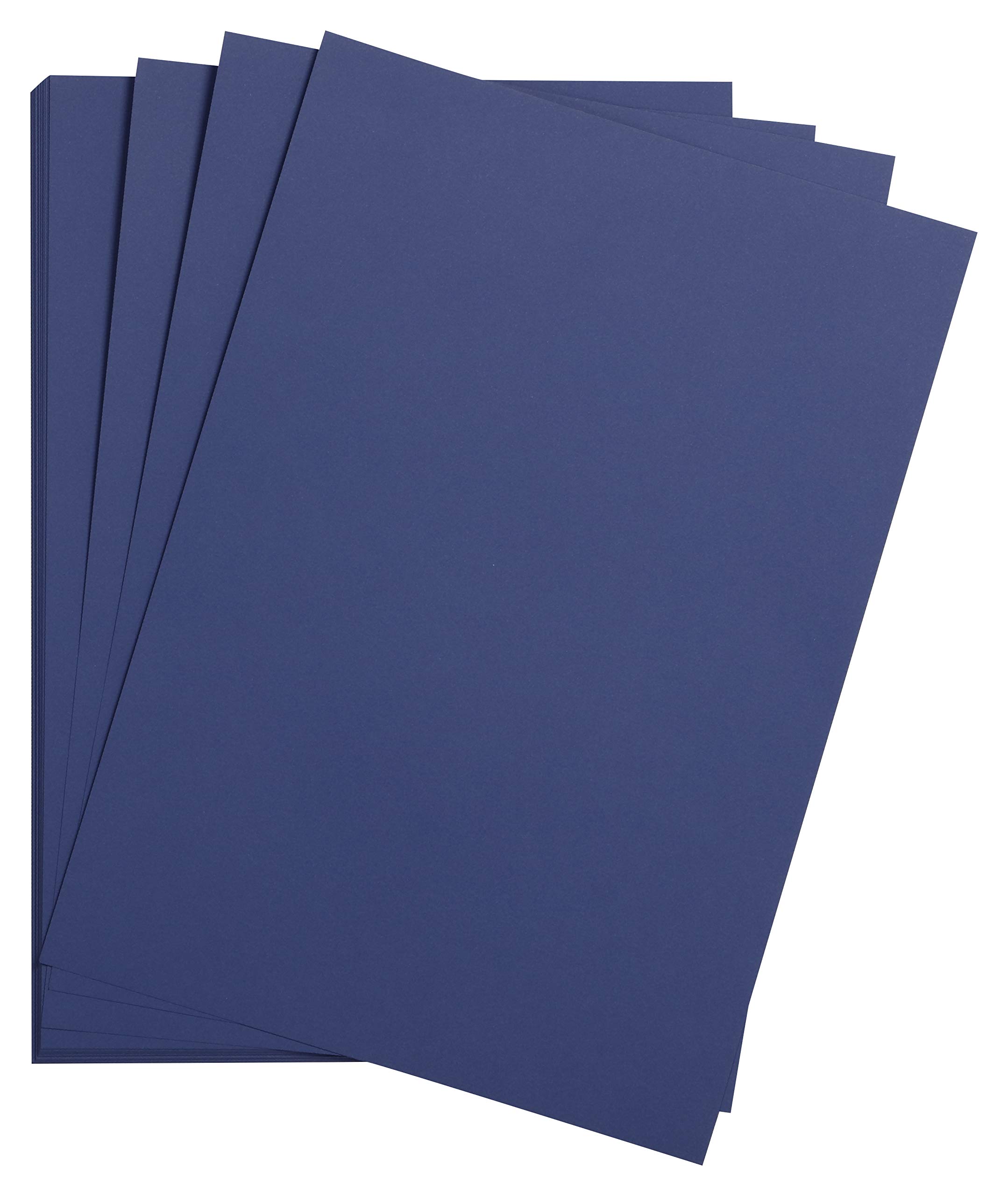 Clairefontaine - Ref 975357C - Maya Smooth Coloured Drawing Card (Pack of 25 Sheets) - 185gsm - A3 (42 x 29.7cm) - Midnight Blue Colour - Deep Dyed, Acid Free, pH Neutral