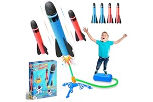 Kids Toys Age 3 4 5 6 7 8, Rocket Outdoor Toys for 3 4 5 6 Year Old Boys Girls, Rocket Launcher Outside Toys for Boys 4-6-8 B