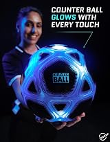 Strikesphere Smart Ball SBCB1B Football Kick Up Counting Lights Sounds White view 7