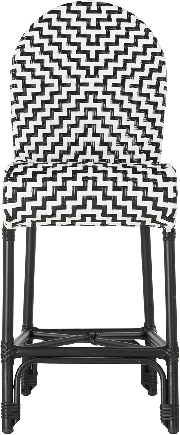 sundale outdoor bar stools on Amazon Com Safavieh Pat4020a Collection Shea Black And White Indoor Outdoor Counter Stool Garden Outdoor
