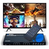 OREI 4x2 Quad Multi HDMI Viewer 4K Downscale RS-232 IR 3.5mm/Analog OSD | 4K HDMI Multiviewer 4x2 Matrix &ndash; 4K Downscaling, PIP, 5 Display Modes, RS-232, 3.5mm &amp; Optical Audio Out, HDS-402MV
