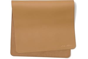Ava + Oliver Vegan Leather Baby Changing Mat (16 X 30 in) - Multipurpose Wipeable and Portable Diaper Mat - Foldable for Travel (Tan)