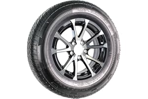 eCustomrim Radial Trailer Tire ST175/80R13 Load C 13" 5 Lug Avalanche Black Aluminum Rim