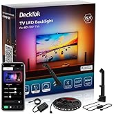DeckTok TV LED Backlight 15.5ft - TV Lights That Change with Screen for 55-100'' RGB LED Strip Lights Cuttable with Smart App Control Game & Music Sync Color Changing Light for Home Decor