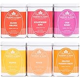 Harney & Sons Fruit Tea Sampler, Six Fruity Flavors of Loose Tea, 4 Ounce (Pack of 6)