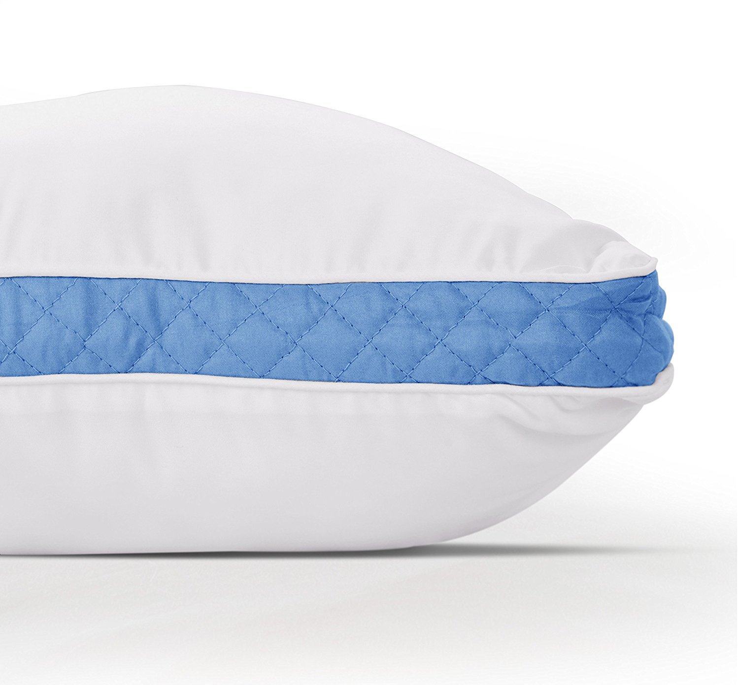 Utopia Bedding Gusseted Quilted Pillow (King 18 x 36 Inches, Blue) Set